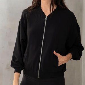 Lovestitch Black Oakley Fleece Lightweight Bomber Jacket S